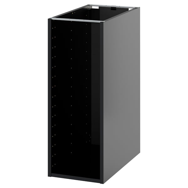 METOD base cabinet frame, black-grey, 30x60x80 cm