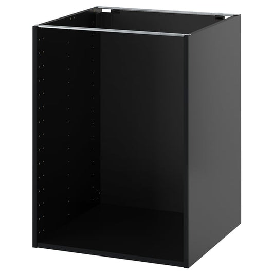 METOD - METOD Base cabinet frame, black-grey, 60x60x80 cm