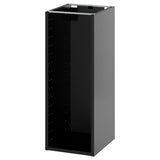 METOD base cabinet, black-grey, 30x37x80 cm