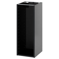 METOD base cabinet, black-grey, 30x37x80 cm