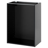 METOD base cabinet, black-grey, 60x37x80 cm