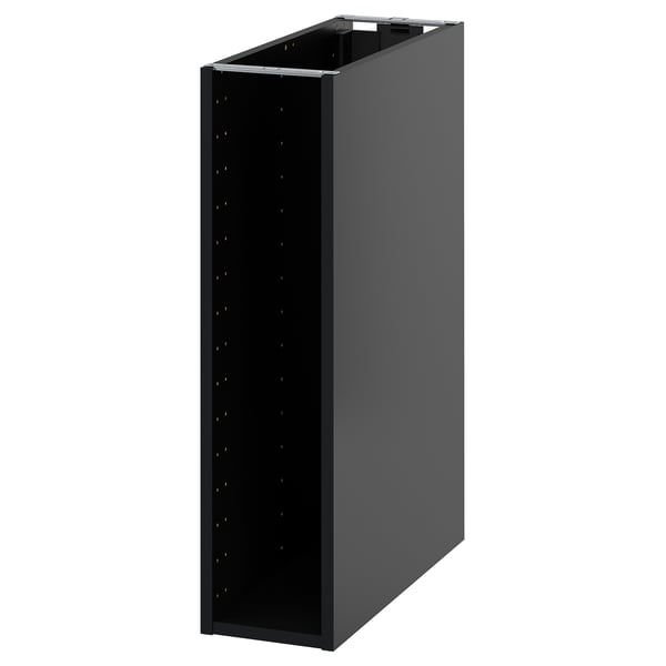 METOD base cabinet, black-grey, 20x60x80 cm