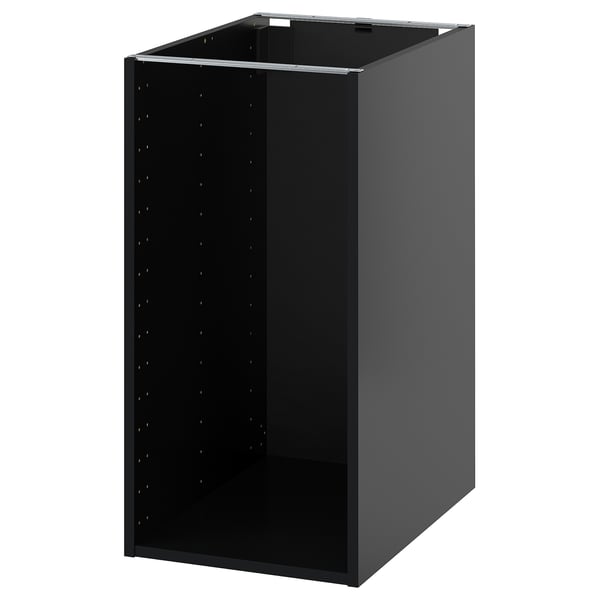 METOD base cabinet, black-grey, 40x60x80 cm