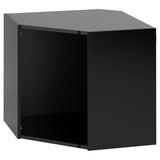METOD corner wall cabinet, black-grey, 68x37x60 cm