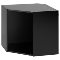 METOD corner wall cabinet, black-grey, 68x37x60 cm