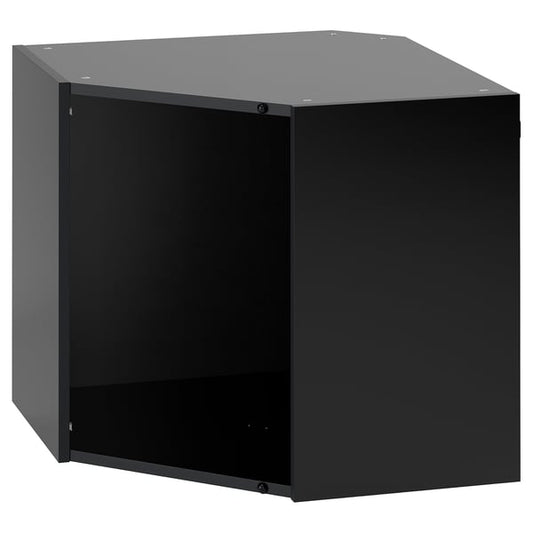 METOD - METOD Corner wall cabinet frame, black-grey, 68x37x60 cm