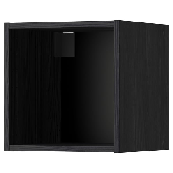 METOD wall cabinet, black-grey, 40x37x40 cm