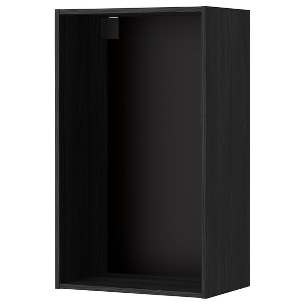 METOD wall cabinet frame, wood effect black