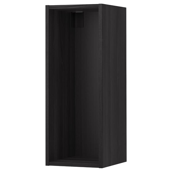 METOD wall cabinet frame, wood effect black
