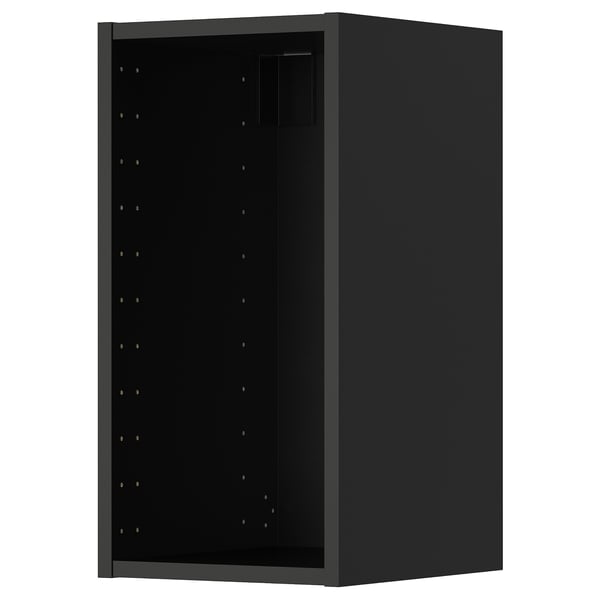 METOD wall cabinet, black-grey, 30x37x60 cm