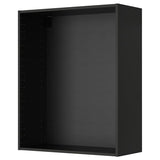 METOD wall cabinet, black-grey, 80x37x100 cm