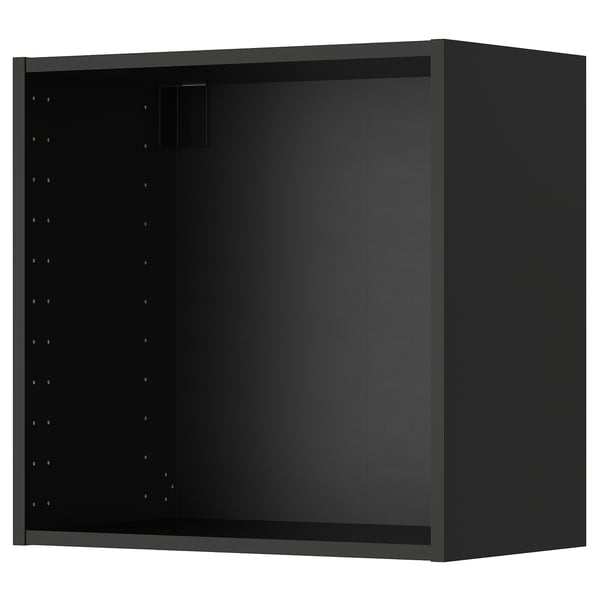 METOD wall cabinet, black-grey, 60x37x60 cm
