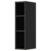 METOD wall cabinet, black-grey, 20x37x80 cm