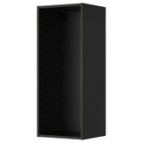 METOD wall cabinet, black-grey, 40x37x100 cm