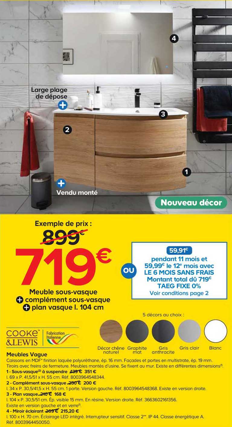 LED MIRROR VAGUE SABB TOUCH L100XH70CM