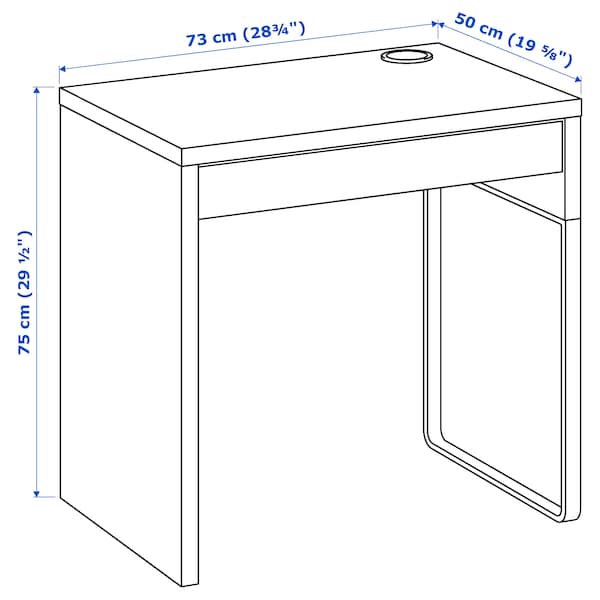 MICKE / DAGNAR - Desk and chair, white/yellow ,