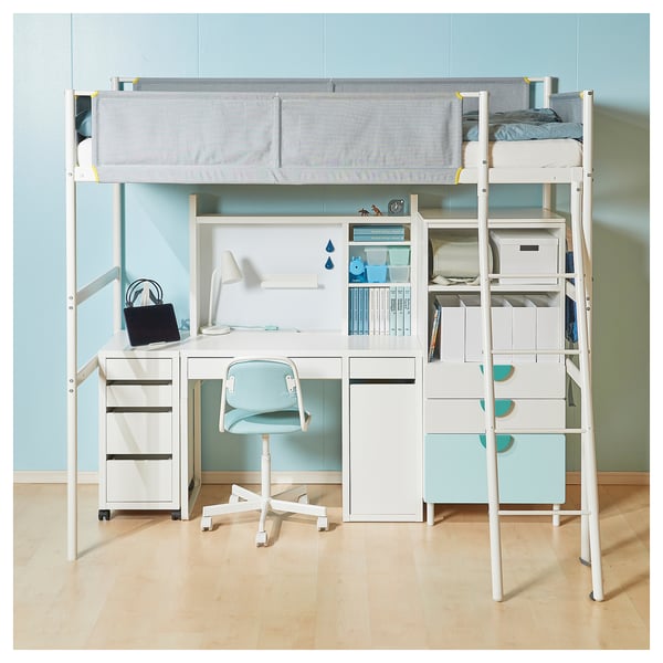 MICKE add-on unit high, white, 105x65 cm