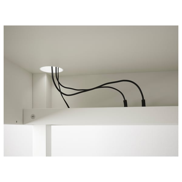MICKE corner workstation, white, 100x142 cm