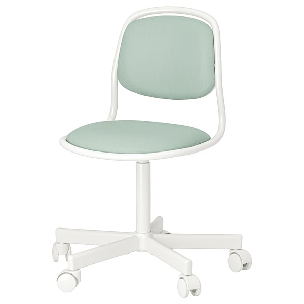 MICKE/ÖRFJÄLL desk and chair, white/light green