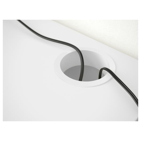 MICKE desk, white, 142x50 cm