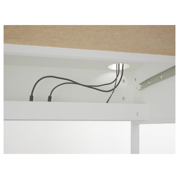 MICKE desk, white, 142x50 cm