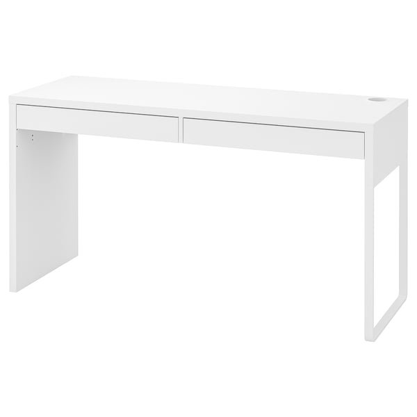 MICKE desk, white, 142x50 cm