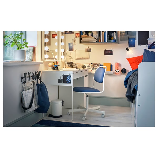 MICKE desk, white, 105x50 cm