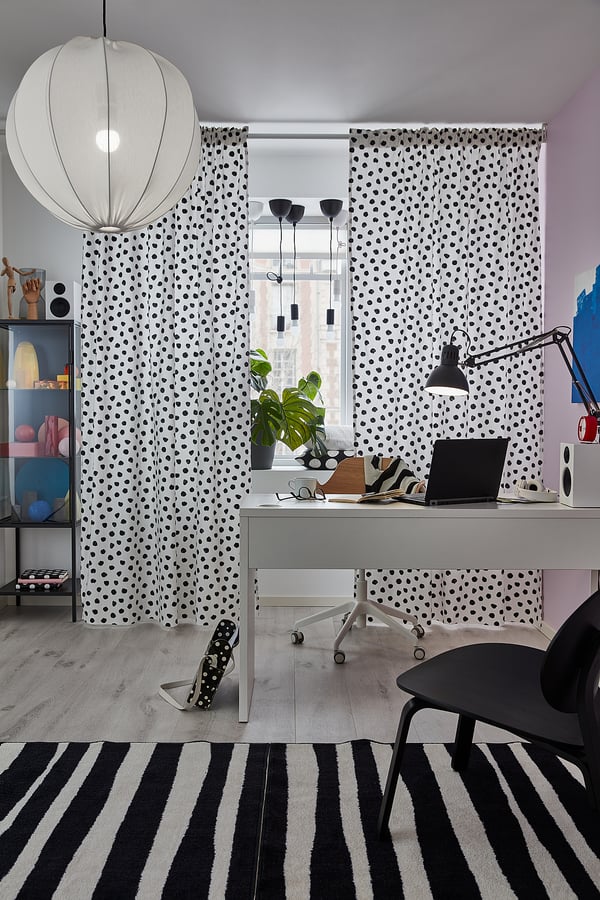 MICKE desk, white, 142x50 cm