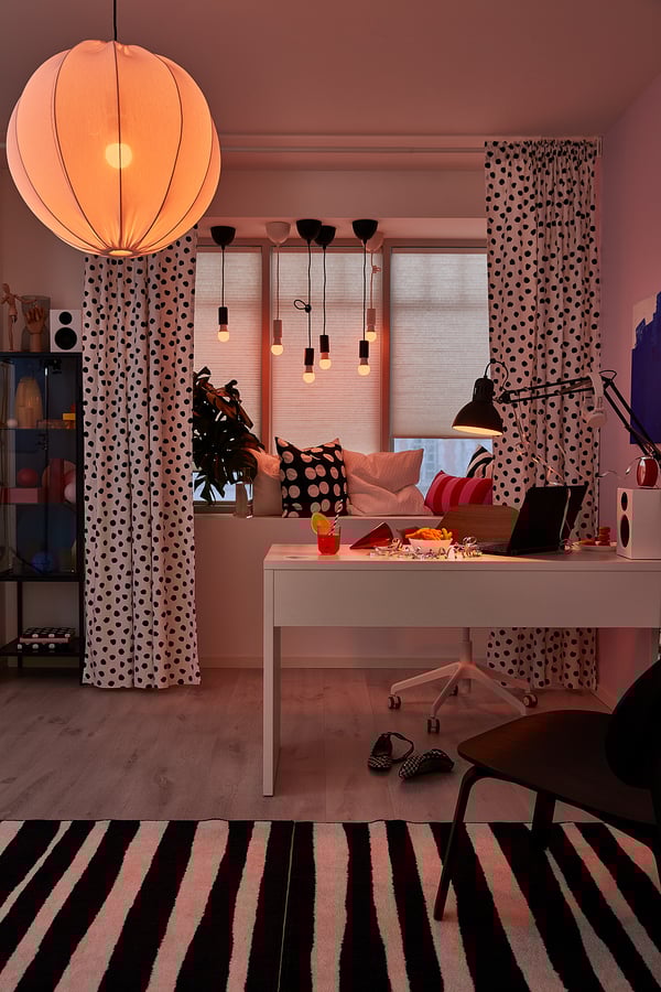 MICKE desk, white, 142x50 cm