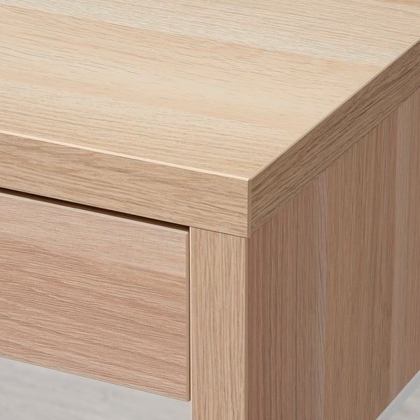 MICKE desk, white stained oak effect, 105x50 cm