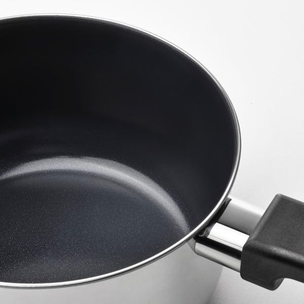 Ikea MIDDAGSMAT - Saucepan with lid, non-stick coating clear glass/stainless steel, 2 l