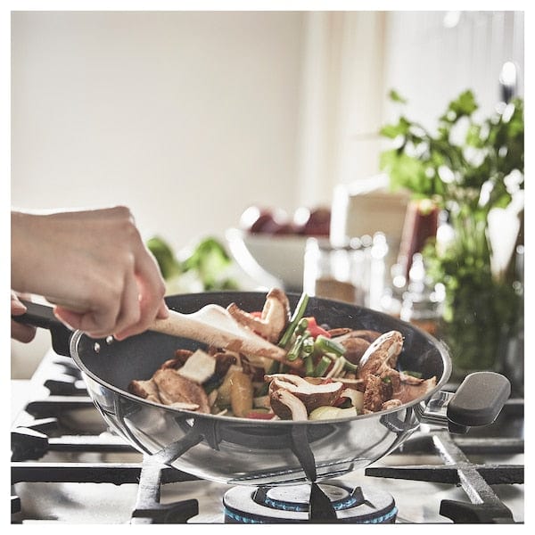Ikea MIDDAGSMAT - Wok, non-stick coating/stainless steel, 28 cm
