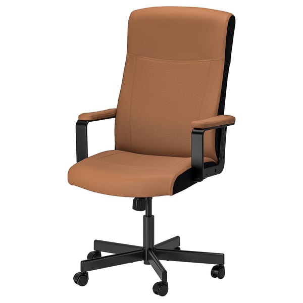 MILLBERGET swivel chair, Murum golden-brown, 50x123x70 cm