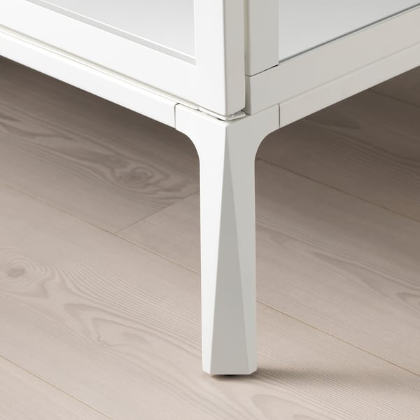 MILSBO glass-door cabinet, white, 73x175 cm