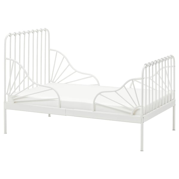 MINNEN - Extendable bed, white, 80x200 cm