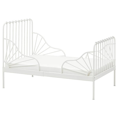 MINNEN extendable bed, white, 80x200 cm