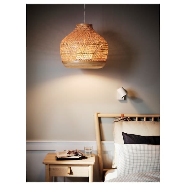Ikea MISTERHULT - Pendant lamp, bamboo/handmade, 45 cm