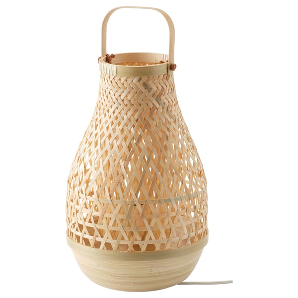 MISTERHULT table lamp, bamboo/handmade, 36 cm