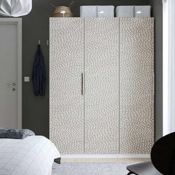 MISTUDDEN - Door, grey/patterned, 50x195 cm