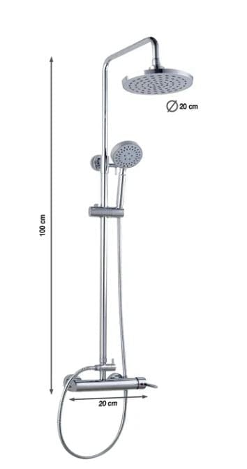 Bricocenter KIT DOCCIA AD ARCO NEREA C/MISCELATORE CROMATO