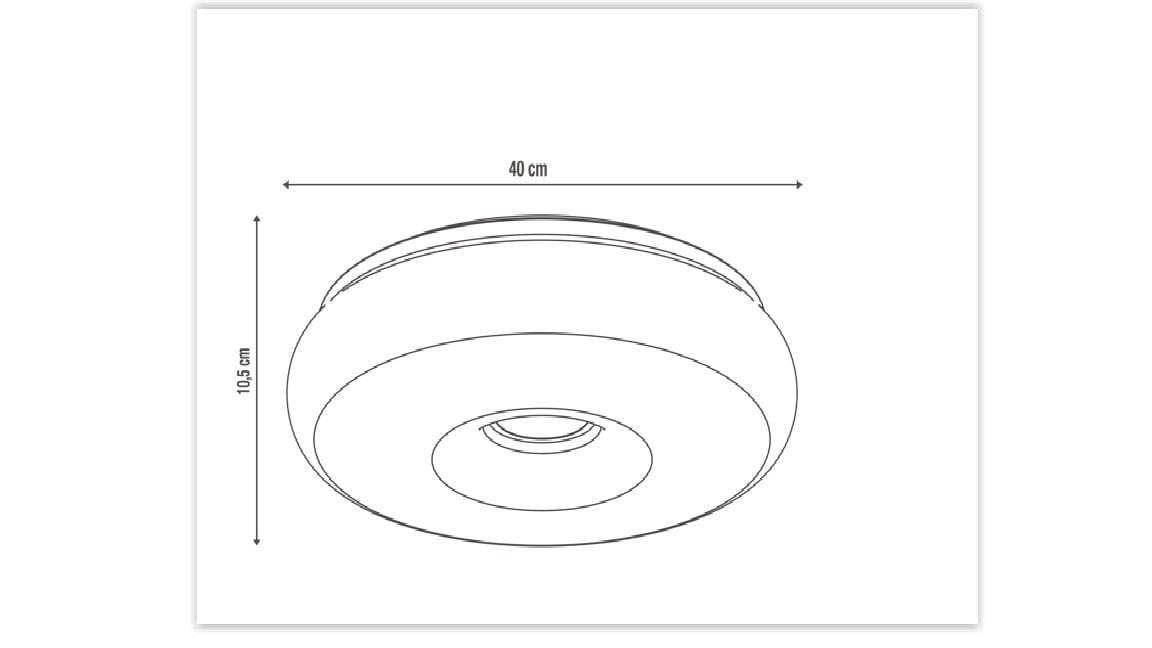 Bricocenter DONUT CEILING LIGHT METAL WHITE D40 LED 10W CCT DIMMABLE WITH SPEAKER