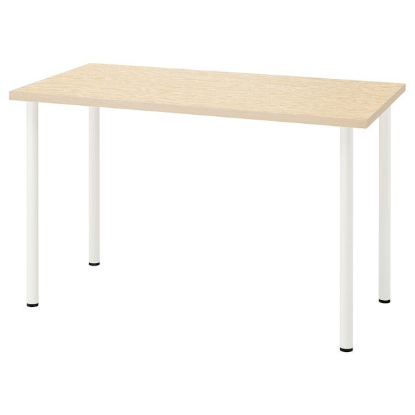 MITTCIRKEL / ADILS - Desk, lively pine effect white, 120x60 cm