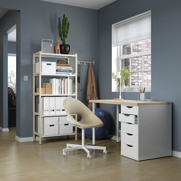 MITTCIRKEL / ALEX - Desk, lively pine effect/white, 120x60 cm