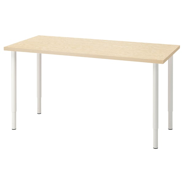 MITTCIRKEL / OLOV desk, lively pine effect/white