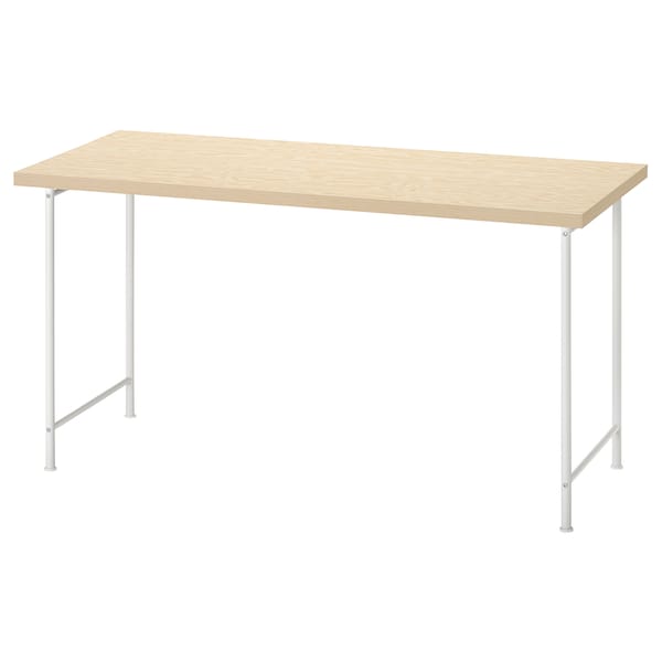MITTCIRKEL / SPÄND - Desk, lively pine effect/white, 140x60 cm