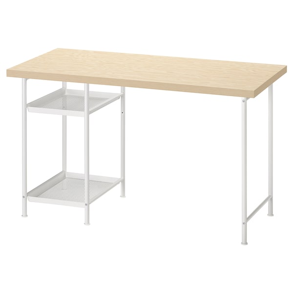 MITTCIRKEL / SPÄND - Desk, lively pine effect/white, 120x60 cm