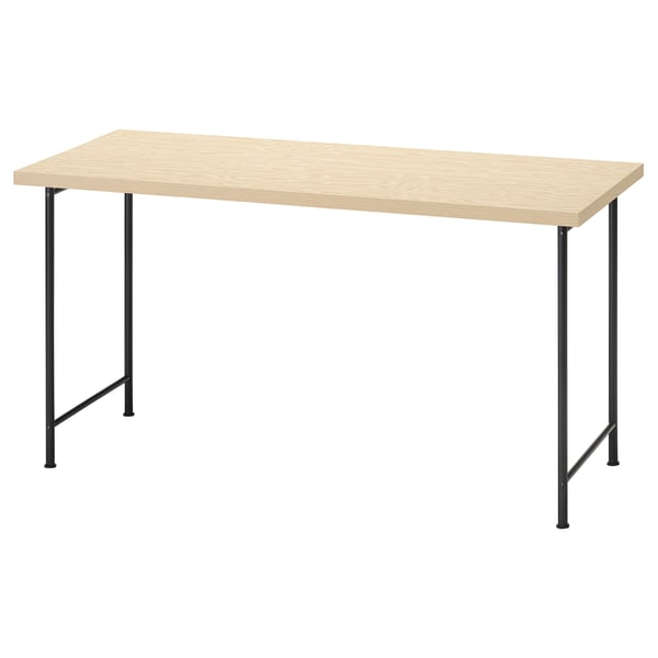 MITTCIRKEL / SPÄND desk, lively pine effect/black