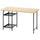 MITTCIRKEL / SPÄND - Desk, pine/black effect,120x60 cm