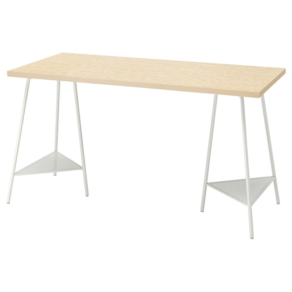 MITTCIRKEL / TILLSLAG desk, lively pine effect/white