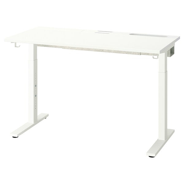 MITTZON - Desk base, white, 120/140/160x60 cm